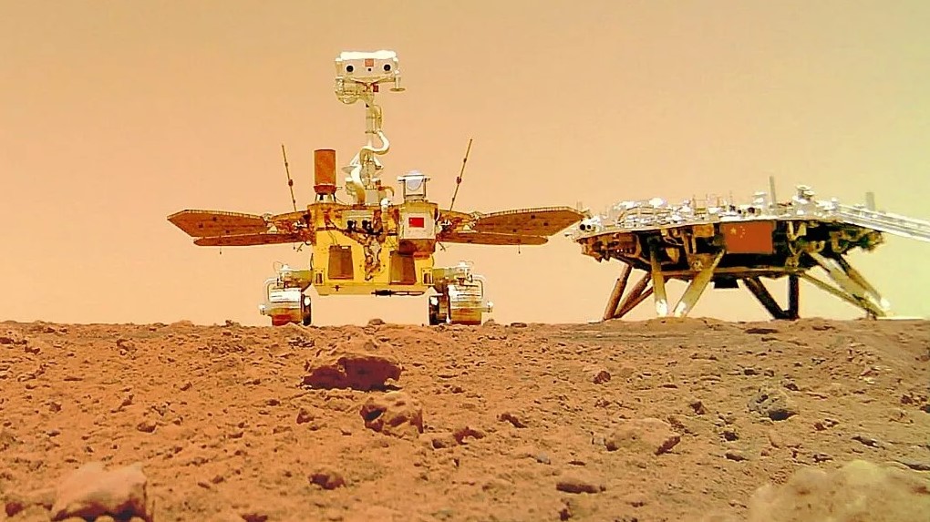 The Zhurong rover and its lander on Mars