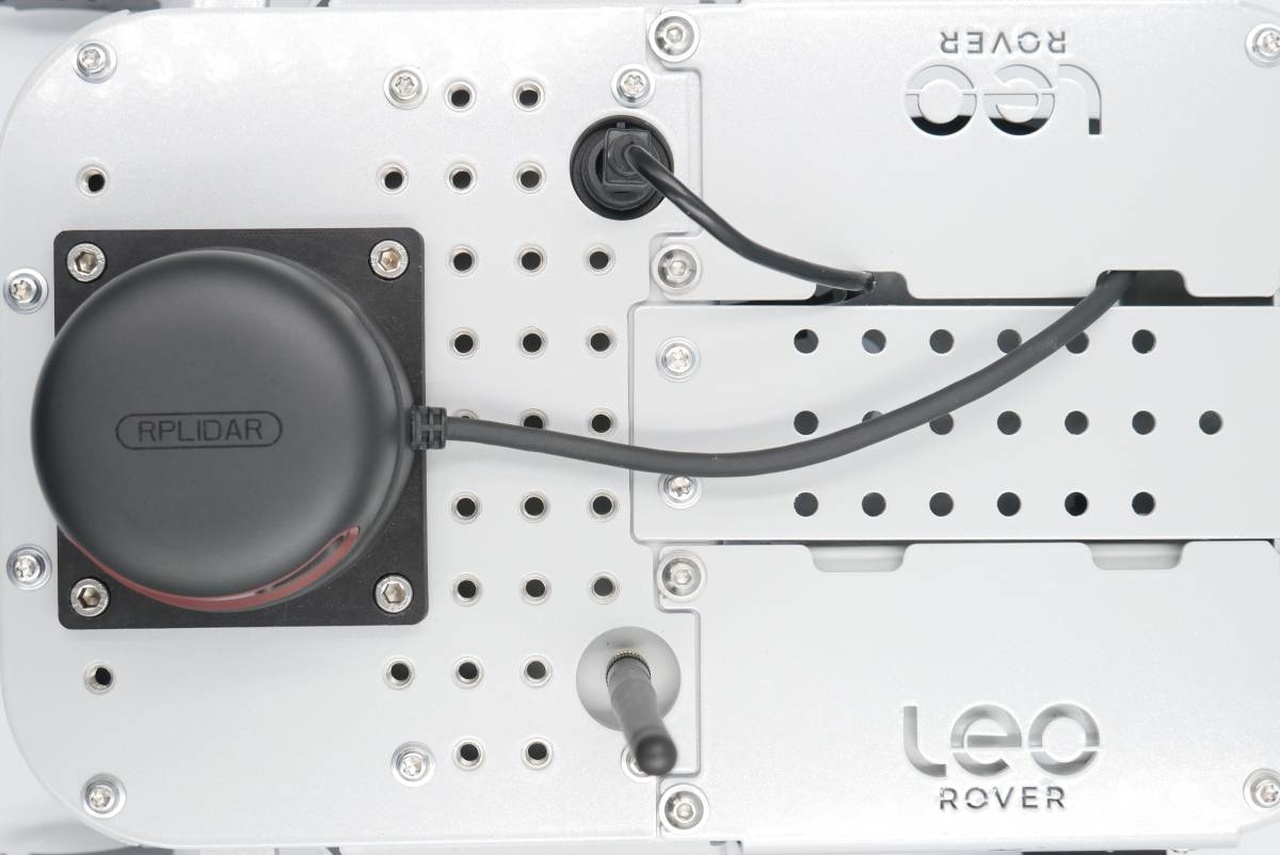 RPLiDAR A2 on top of Leo Rover