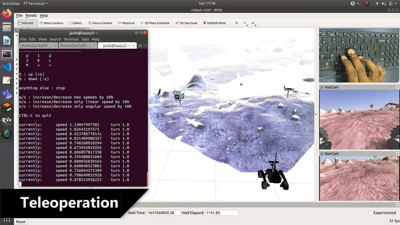 Keyboard teleoperating node in gazebo simulation