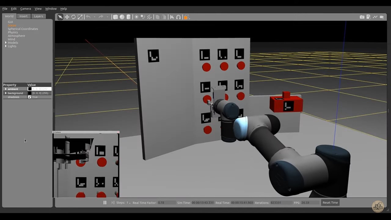 Robotic arm gazebo simulation